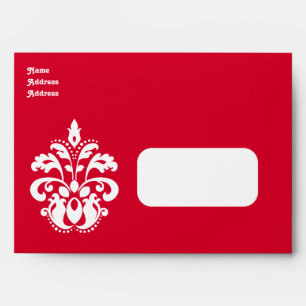 Enveloppes Élégant damas de Noël