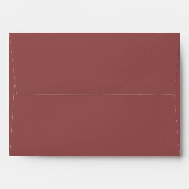 Enveloppes Élégant mariage de automne marsala (Dos (Haut rabat))