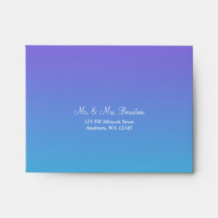 Enveloppes Élégant Purple Turquoise RSVP Retour Adresse A2