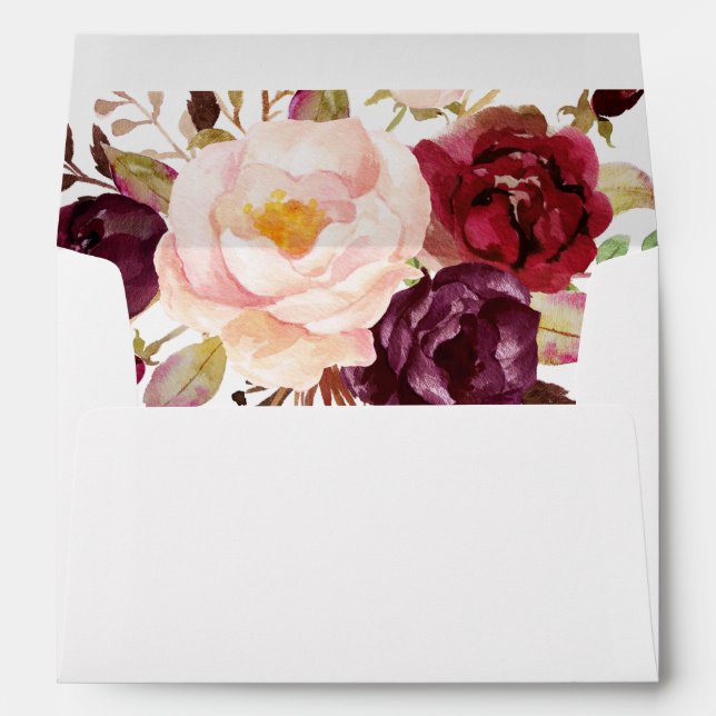 Enveloppes Élégante Faire-part de mariage de calligraphie (Dos (Bas))