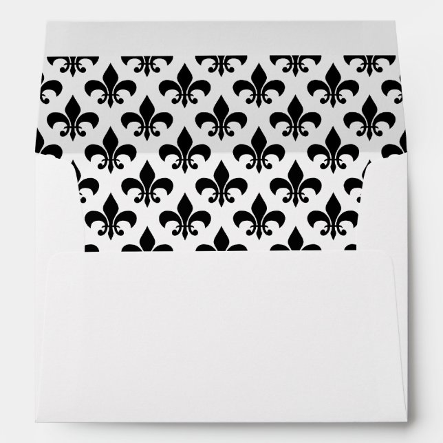 Enveloppes Élégante Fleur de Lis Motif (Dos (Bas))