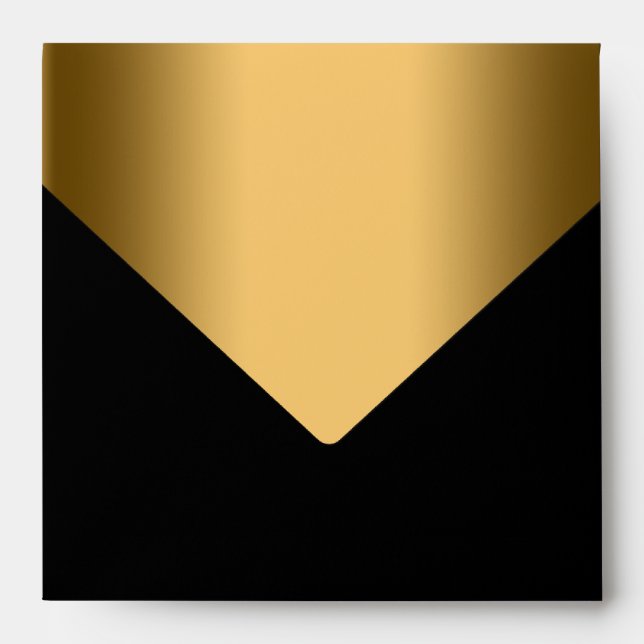 Enveloppes Elégante Invitation Black Gold (Devant)