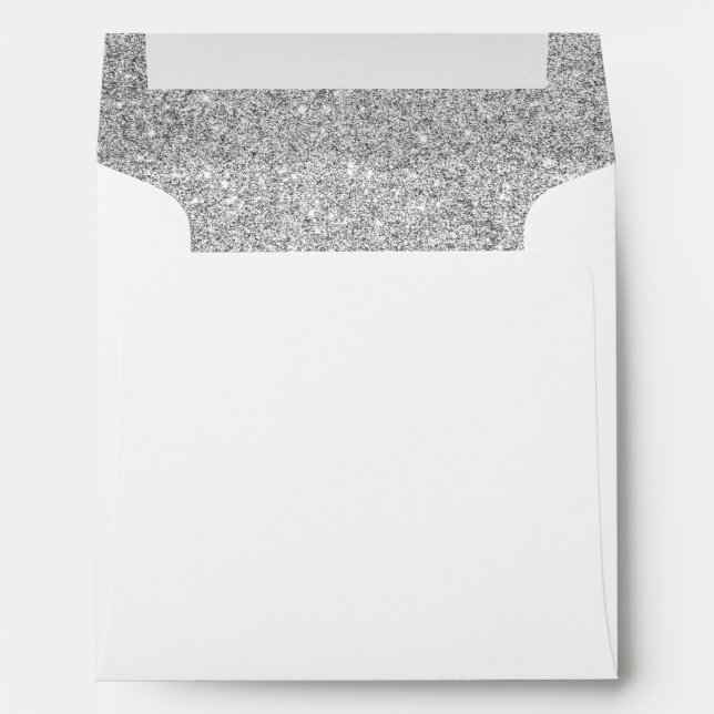 Enveloppes Élégante Parties scintillant d'argent (Dos (Bas))