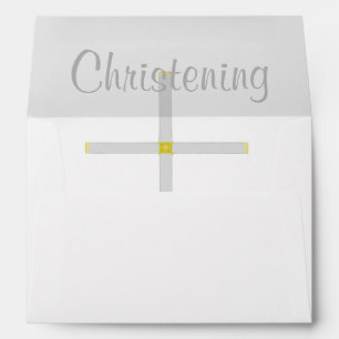 Enveloppes élégantes de croix de baptême