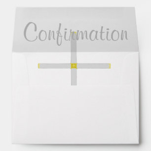 Enveloppes élégantes de croix de confirmation