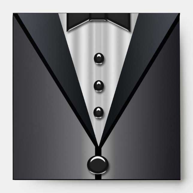 Enveloppes élégantes de la Cravate noire Tuxedo (Devant)