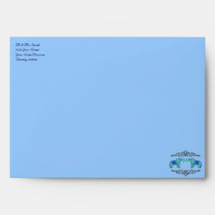 Enveloppes Éléphant de henné (bleu/bleu-clair)