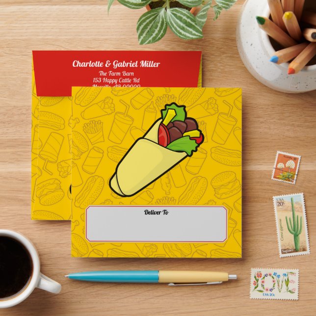 Enveloppes Emballage sandwich Tortilla (Desk)