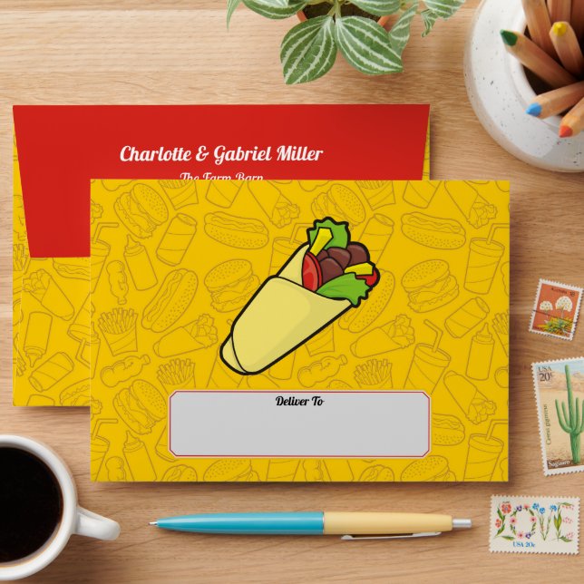 Enveloppes Emballage sandwich Tortilla (Desk)