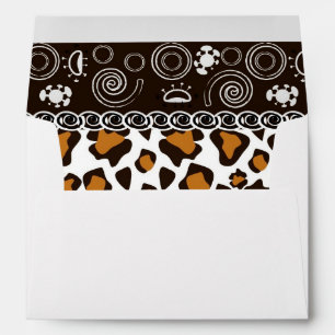 Enveloppes Empreinte africaine avec motif de peau de guépard