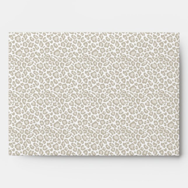 Enveloppes Empreinte de léopard de crème (Devant)