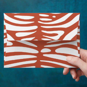 Enveloppes en bande zébrée orange et blanc