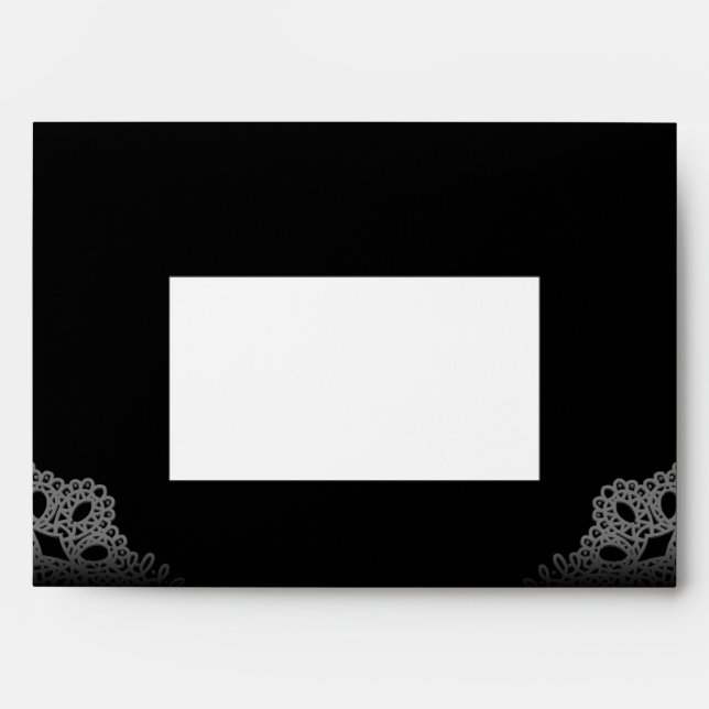 Enveloppes en dentelle noir et blanc (Devant)