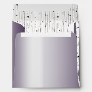Enveloppes Envelopes carrés de mariage Lapis Purple Birch Tre