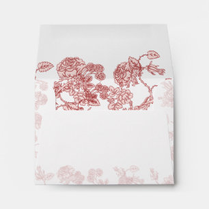 Enveloppes Envelopes de mariage à tourbillon de fleurs roses