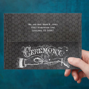 Enveloppes Envelopes de mariage vintage moderne tableau noir