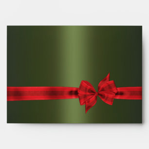 Enveloppes Envelopes de Noël à ruban vert et rouge