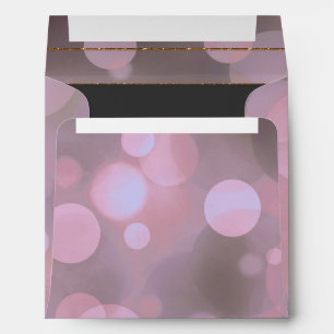 Enveloppes Envelopes d'invitation Bokeh Glam Rose Gris & Or