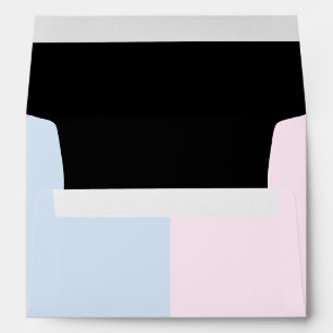 Enveloppes Envelopes en lin rose bébé et bleu bébé