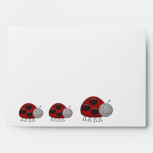 Enveloppes Envelopes Ladybug Rouge