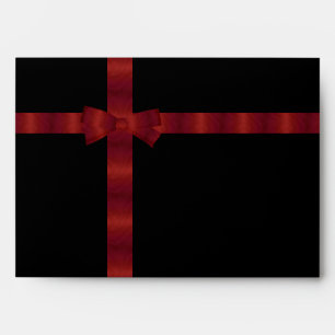 Enveloppes Envelopes Ruban Noir & Rouge