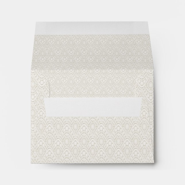 Enveloppes Envlopes d'invitation à dentelle blanche (Dos (Bas))