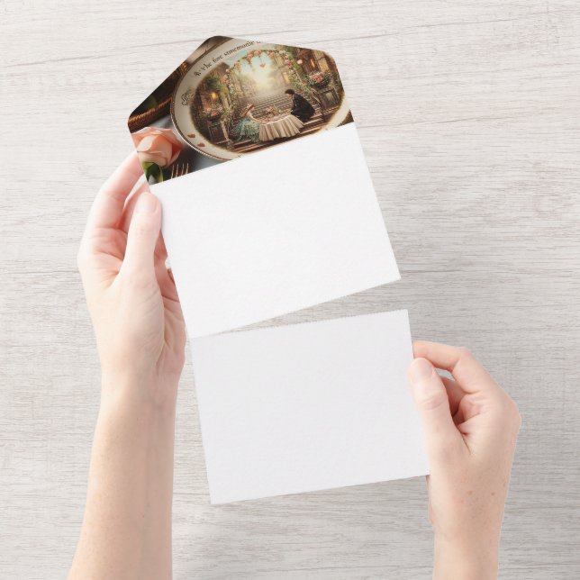 Enveloppes et Cartes de Mariage Élégantes (Déchirure)