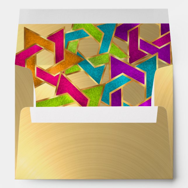 Enveloppes Étoile multicolore de David Gold (Dos (Bas))
