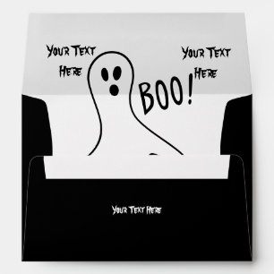 Enveloppes fantômes amusants criant boo design halloween