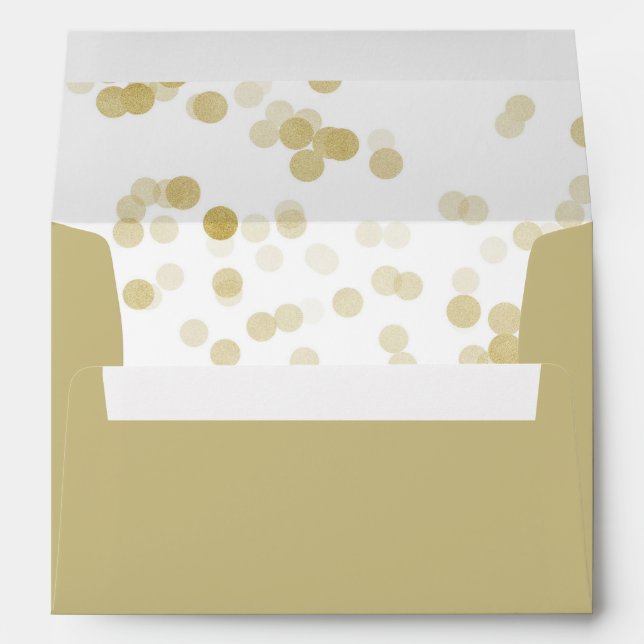 Enveloppes Faux Gold Foil Confetti Liner (Dos (Bas))