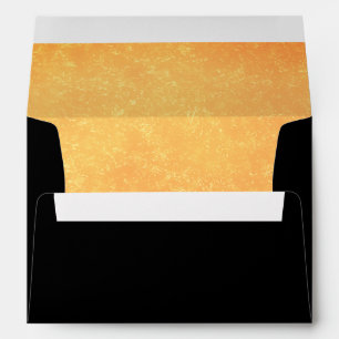 Enveloppes Faux Luxury Gold Black mariage