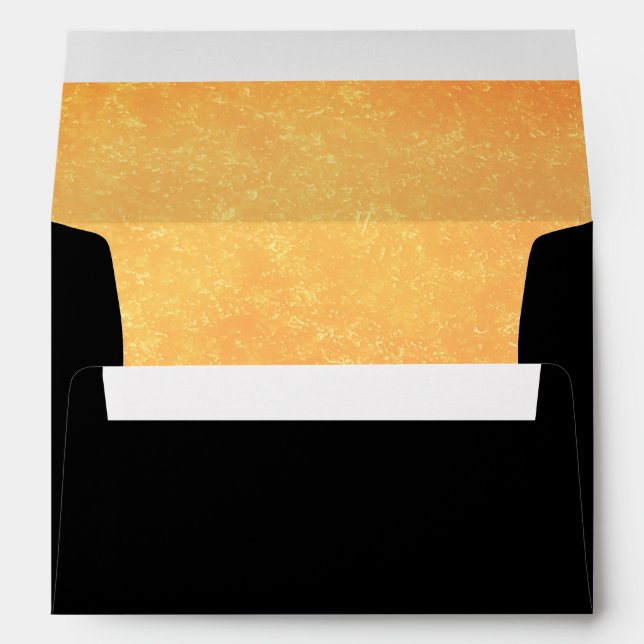 Enveloppes Faux Luxury Gold Black mariage (Dos (Bas))