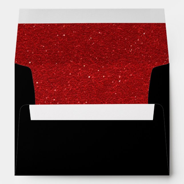 Enveloppes Faux Luxury Gold Black mariage (Dos (Bas))