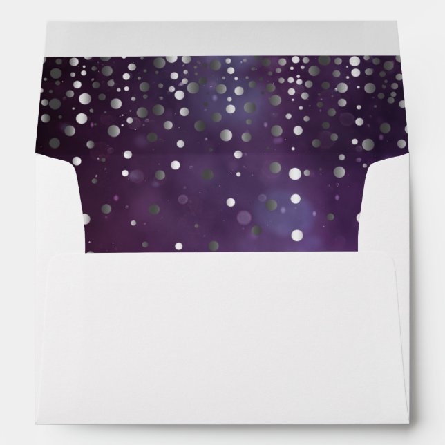 Enveloppes Faux Silver Foil Confetti Élégantes étincelles (Dos (Bas))
