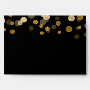 Enveloppes Festive de Noël Gold Faux Parties scintillant