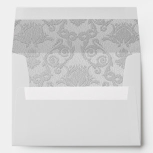 Enveloppes Fête de Noël Silver Damask