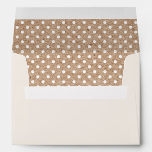 Enveloppes Fête des mariées papier Polka Dot Motif Kraft
