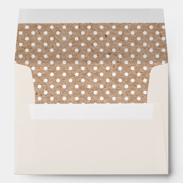 Enveloppes Fête des mariées papier Polka Dot Motif Kraft (Dos (Bas))