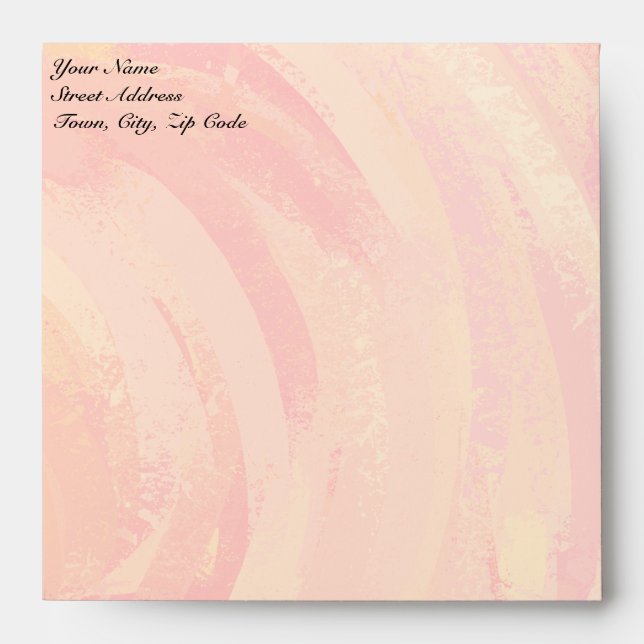 Enveloppes Fire Lake Orange et Monogramme Noir (Devant)