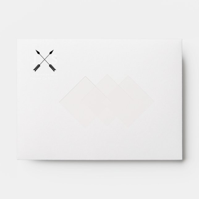 Enveloppes Flèche moderne et minimale | Adresse personnalisée (Devant)