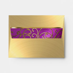 Enveloppes Flèches en Filigre d'or rose quinceanera