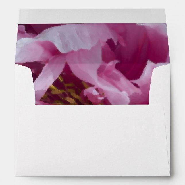 Enveloppes Fleur rose (Dos (Bas))