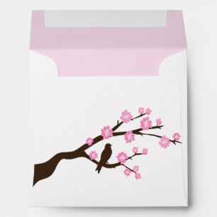 Enveloppes Fleurs de cerisiers roses