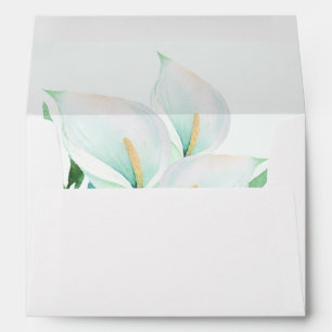 Enveloppes Floral blanc Calla Lily