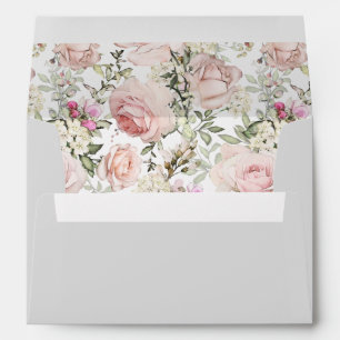 Enveloppes florales d'aquarelle de ressort