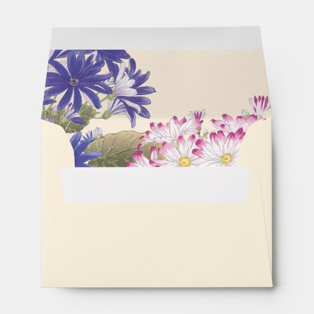Enveloppes florales roses et blanches vintages (Dos (Bas))