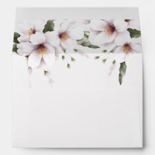 Enveloppes florifères blanches (s'adapte 5x7)
