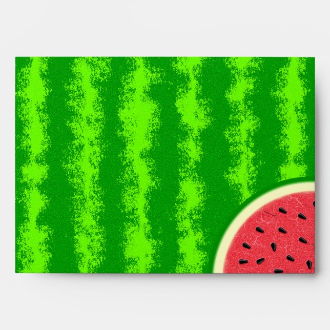 Enveloppes Fruits d'été de la tranche de pastèque à la croûte (Devant)