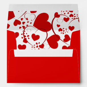 Enveloppes Funny Heart Motif V + votre couleur arrière - plan