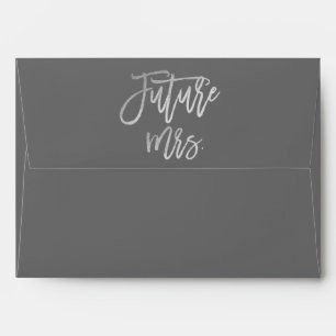 Enveloppes Futur faire-part de Mme Papier D'argent Moderne Sc